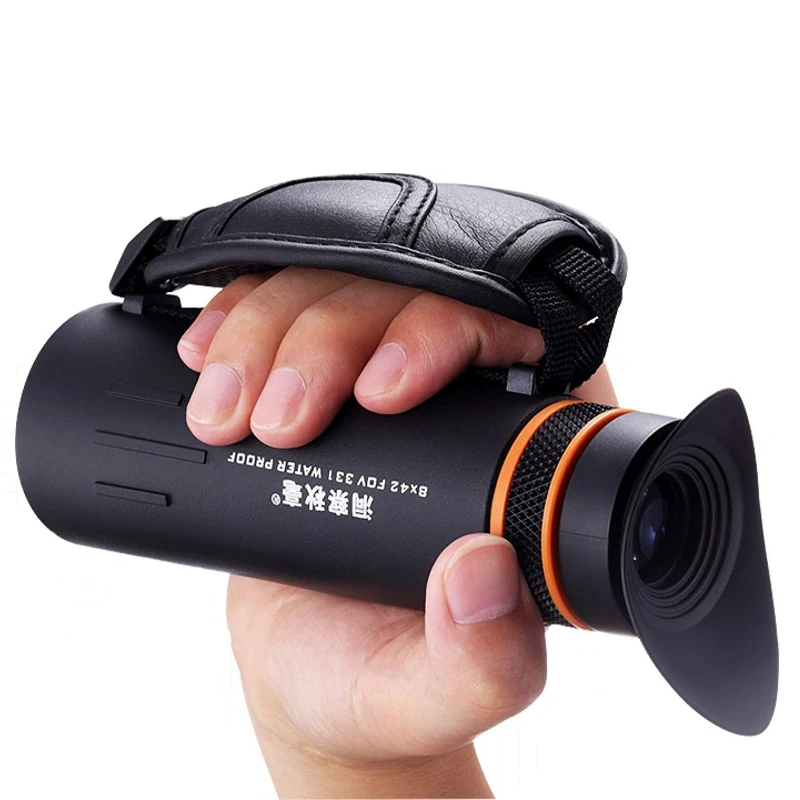 

DongChaQiuHao 8X42 Handheld Monocular Telescope Lens HD Night Vision Outdoor Camping Travel Clear Zoom Optical Phone Lens