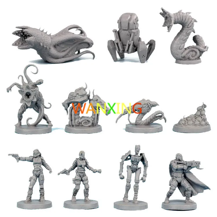 

1/72 Scale Model Sci-fi Series Board Game Chess Plastic Human Warrior Role Playing DIY hobbies Toys For Children Free Shipping