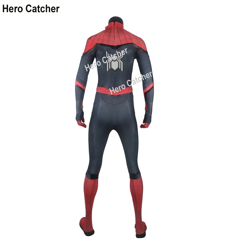 Spiderman Costume - Hero Catcher Rubber Logo FFH Spiderman Suit with Far From Home Details for Parties image 2