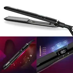 Профессиональный выпрямитель волос Керамика пара волос Flat Iron утюжок для выпрямления волос Великобритании, ЕС Щупы для мангала 294 мм бигуди