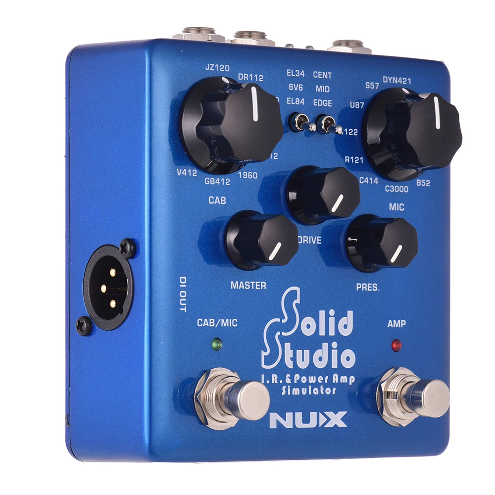 

NUX Solid Studio IR & Power Amp Simulator Guitar Effect Dual Footswitch Built-in 8 Cabinet 8 Microphone 3 Power Amp Tube