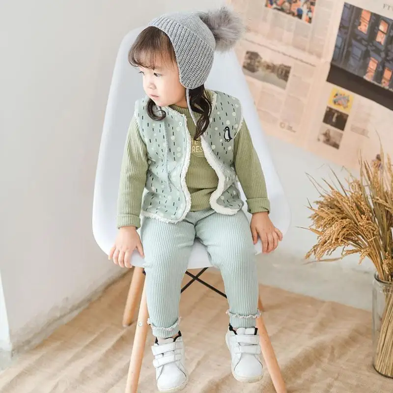 Winter Baby Girls Vest Waistcoat Cashmere Vest For Children Toddler Girl Winter Clothes Kids Fur Vest Baby Jacket