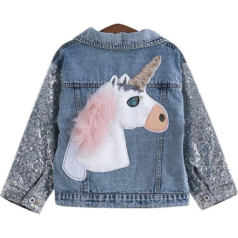 

Girls Denim Jackets Kids Clothing Outfits Children Fashion Cowboy Outerwear Female Windbreaker Jeans Jacket For 3-10T Girls 2019