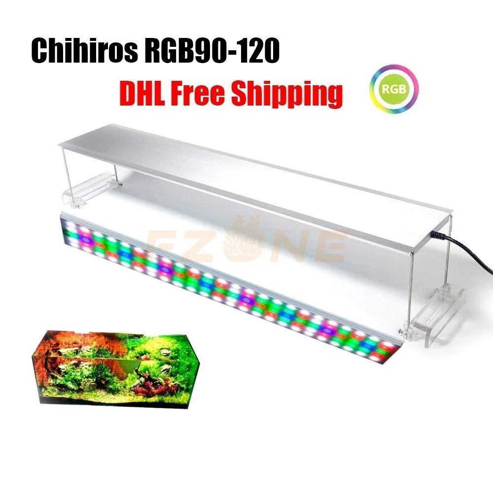 Chihiros RGB сериалы 30 120 см размер Aquarium Led освещение растение светать крышкой или