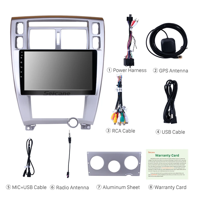 Excellent Seicane Navi 1Din Android 9.0 HD 10.1" Car Radio For Hyundai Tucson 2006-2013 GPS DVD Stereo Player 4G+32G 4G Wifi Head Unit 3