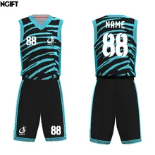 Ngift Полная Сублимация оптом DIY баскетбольная форма, заказать любой узор и цвет команды баскетбольная Джерси