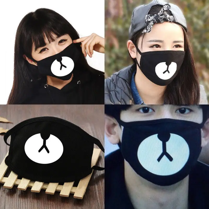 

2019 New Men Women Cute Panda Mask Cycling Anti-Dust Cotton Mouth Face Mask Bear Mouth-muffle Face Bape Bear Mask