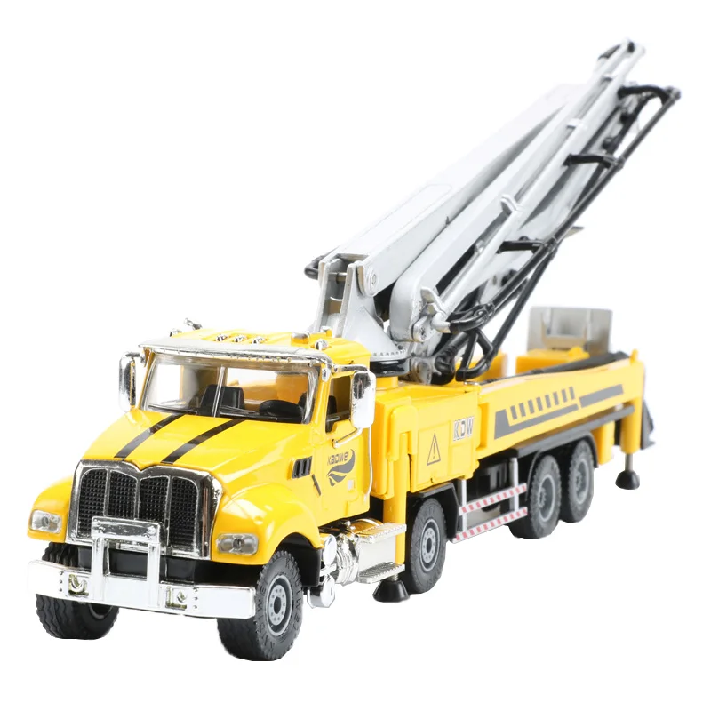 

KDW 1:55 Alloy Concrete Pump Truck Model Toy Cement Truck Construction Vehicle Collectible Educational Toys For Kids Gift