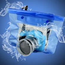 Универсальный водонепроницаемый корпус камеры DSLR SLR подводный хранения сухой мешок прозрачная сумка из ПВХ чехол для Canon Nikon(большой/синий