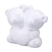 10 шт. портативный белый пенопластовый медведь, авторские шары, скульптура животных, два медведя, модель из пенопласта, развивающие игрушки для творчества