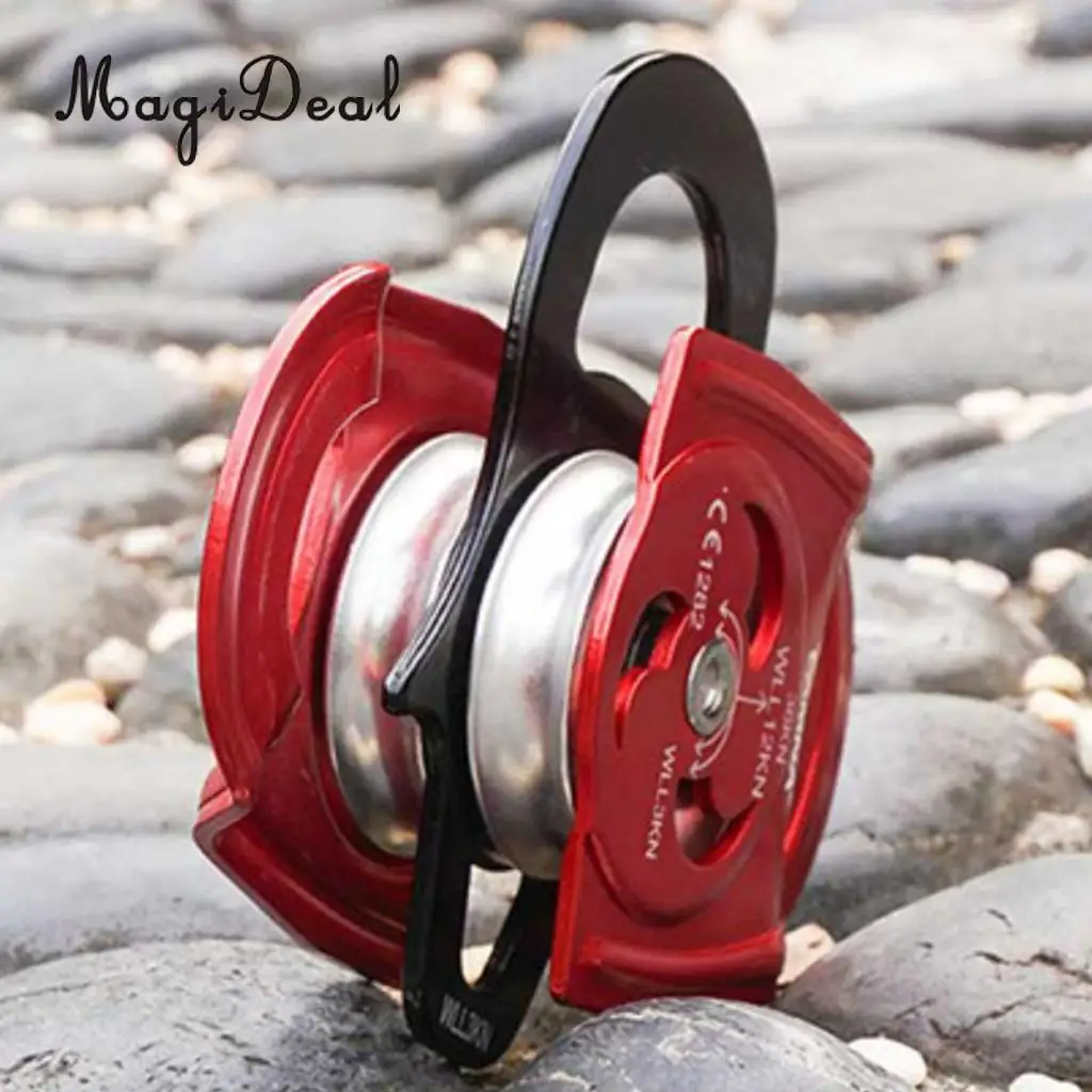 

36kN Durable Double Pulley Fixed Speed Rope Access Device for Rigging Hauling Rescue Arborist Tree Rock Climbing