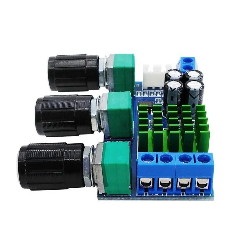 DC 12V 24V TPA3116D2 80Wx2 цифровой усилитель плата тройной регулятор громкости