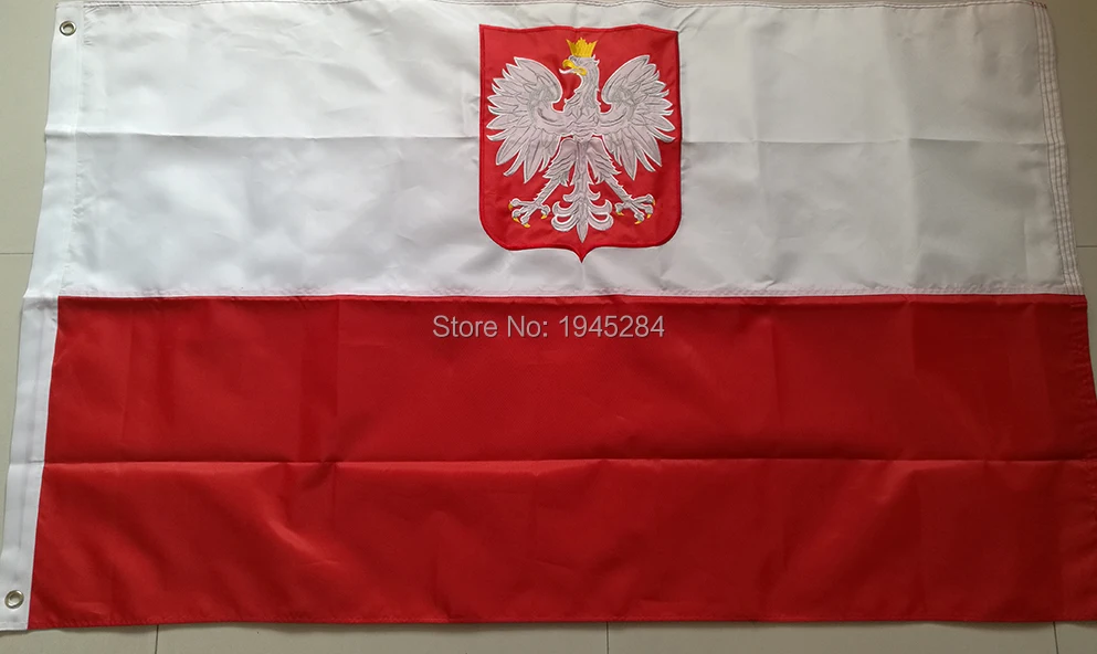 

Double-sided Embroidered Sewn Poland Flag Polish National Flag World Country Banner Oxford Fabric 3x5ft 150x90cm, free shipping