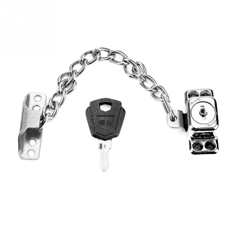 

Door Window Safety Slide Lock Zinc alloy/ Stainless Steel Chain Anti-Theft Deduction Lock NEW Wholesale