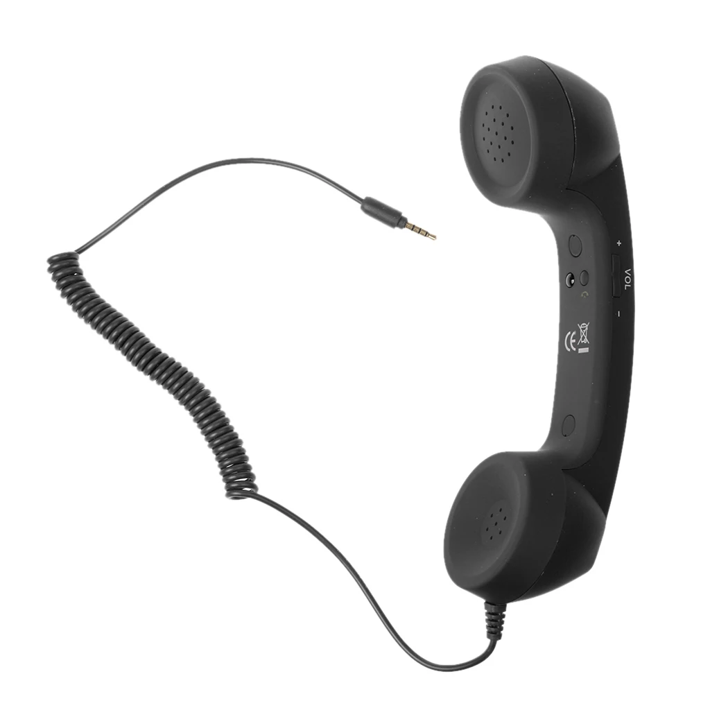 

PC Computer Tablet Retro POP 3.5mm Jack Mobile Handset for iphone ipad Black
