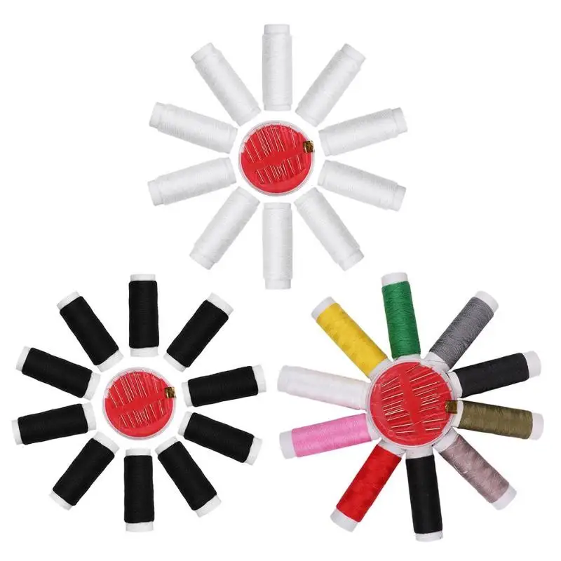 

10pcs/set Polyester Sewing Thread Hand Stitching Embroidery Threads with Sewing Needle Sewing Accessories