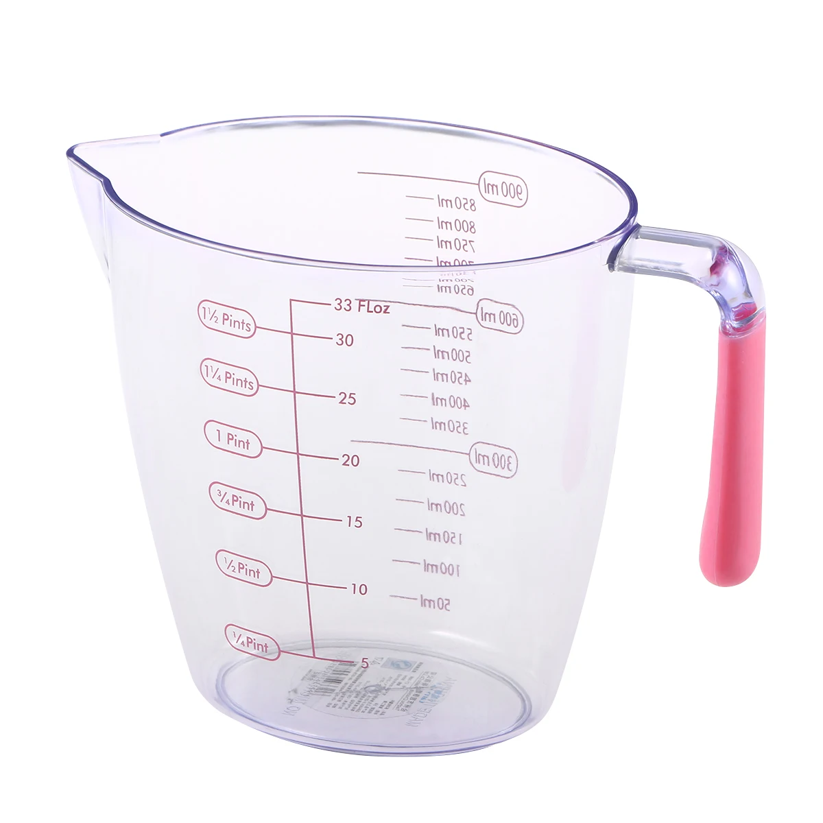 900ml Transparent Plastic Measuring Cup with Marking Scales Baking