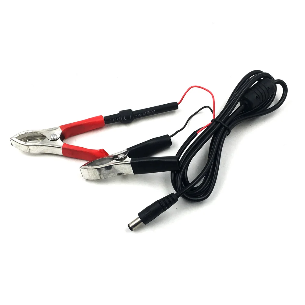 Car Battery Alligator Clips to Male DC Connector 5.5*2.1mm Plug Adapter