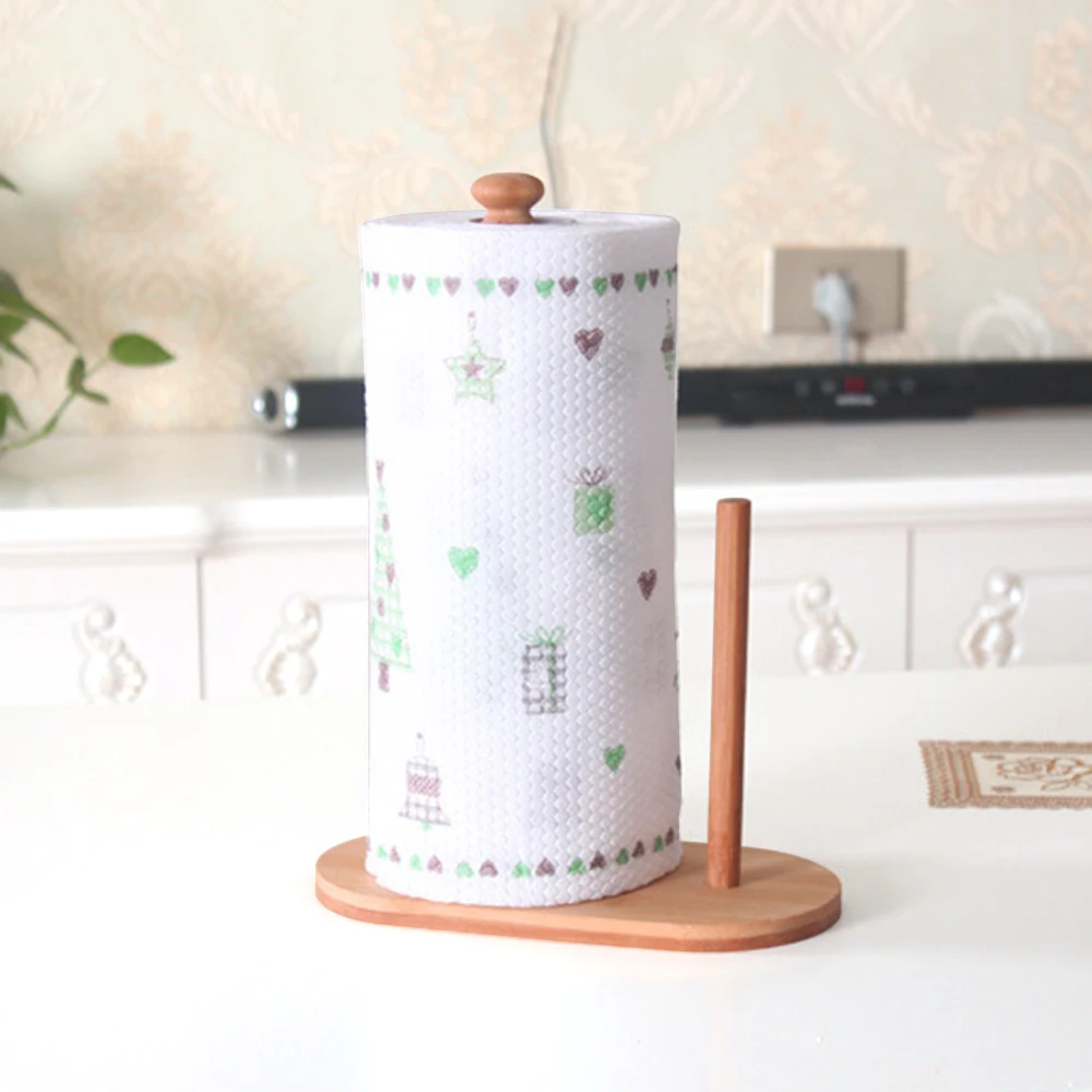 Кухонный держатель для полотенец бамбуковый вертикальный держатель для бумажного полотенца домашний держатель для бумажного полотенца для бумажного рулона домашний бумажный органайзер Инструменты