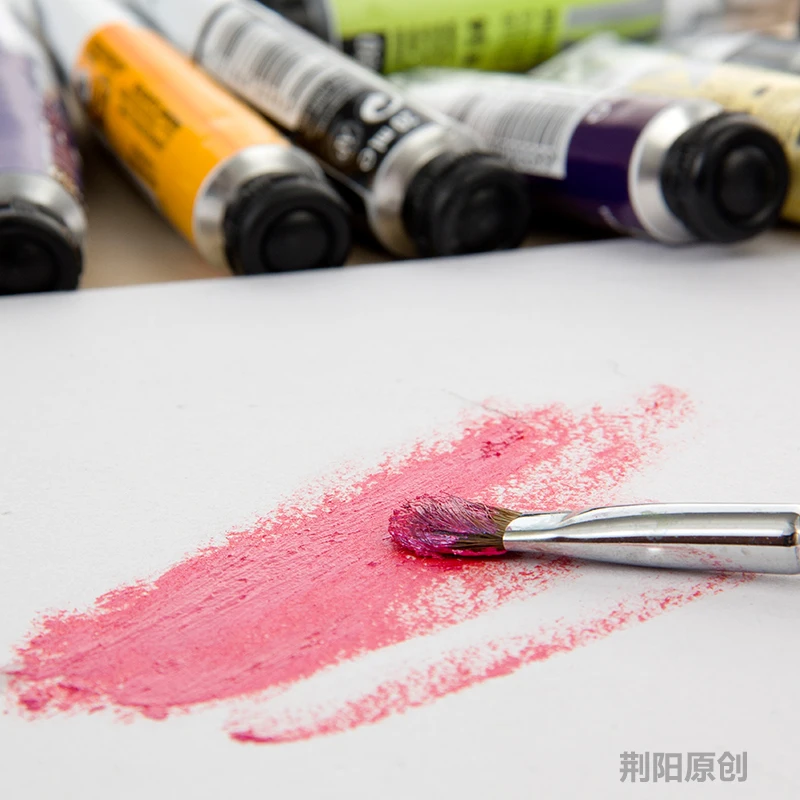 Online Tubular 20ml Öl Malerei Pigment set Anfänger Hand Malen Farbstoff Beschichtung Kunst Liefert Artikel 10 12 20  30 farbe pinsel