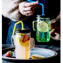 1 шт 450 мл стеклянная чашка в форме кактуса большая емкость портативная чашка для молока чашка для питья сока чашка с крышкой и соломинкой для напитков вина