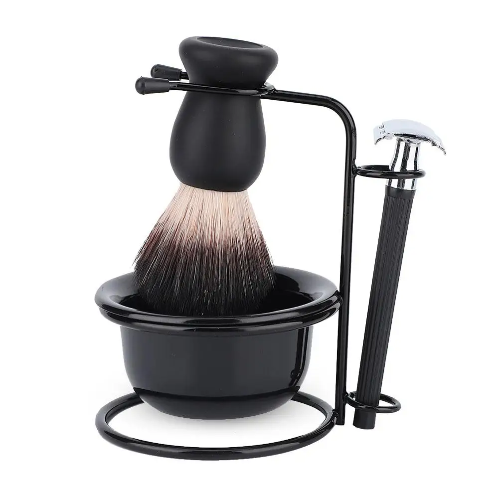 

Men Beard Shaving Set Professional Safe Brush Bowl Stand Mustache Shaving Tool v