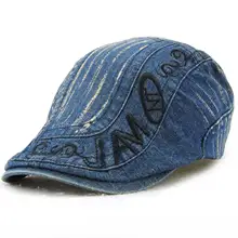 Jamont модный джинсовый берет, шляпа для мужчин, ковбойские шляпы, плоские кепки-береты унисекс, женские береты, шапки для мужчин и женщин