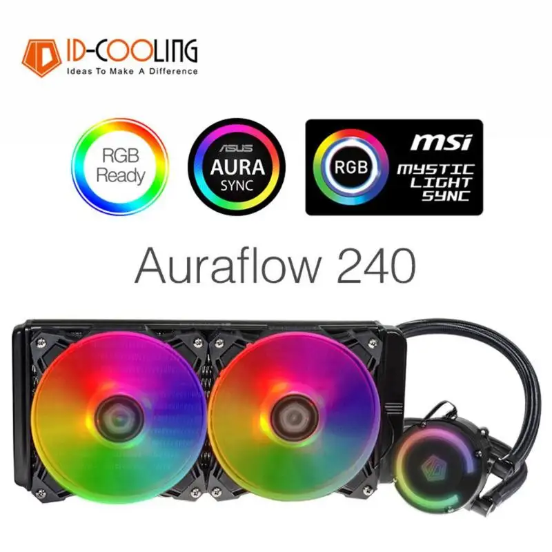 IDCOOLING AURAFLOW 240 cpu вентилятор водяного жидкостного охладителя радиатор для Intel/AMD