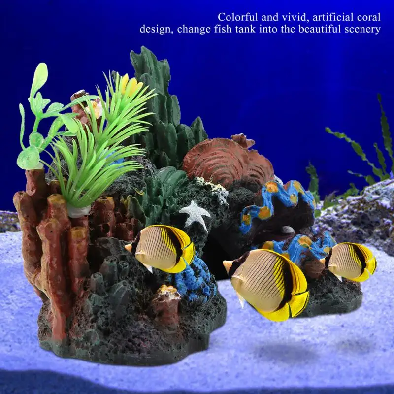 

New Style Colorful Artificial Resin Coral Cave Decor for Marine Fish Tank Aquarium Ornament For Fish Tank Decorations