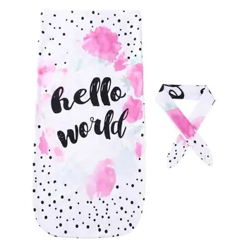 

2Pcs Newborn Baby Cartoon Print Sleeping Bags Winter Newborn Baby Cartoon Sleepsacks Stroller Sleeping Bag Headband Suit