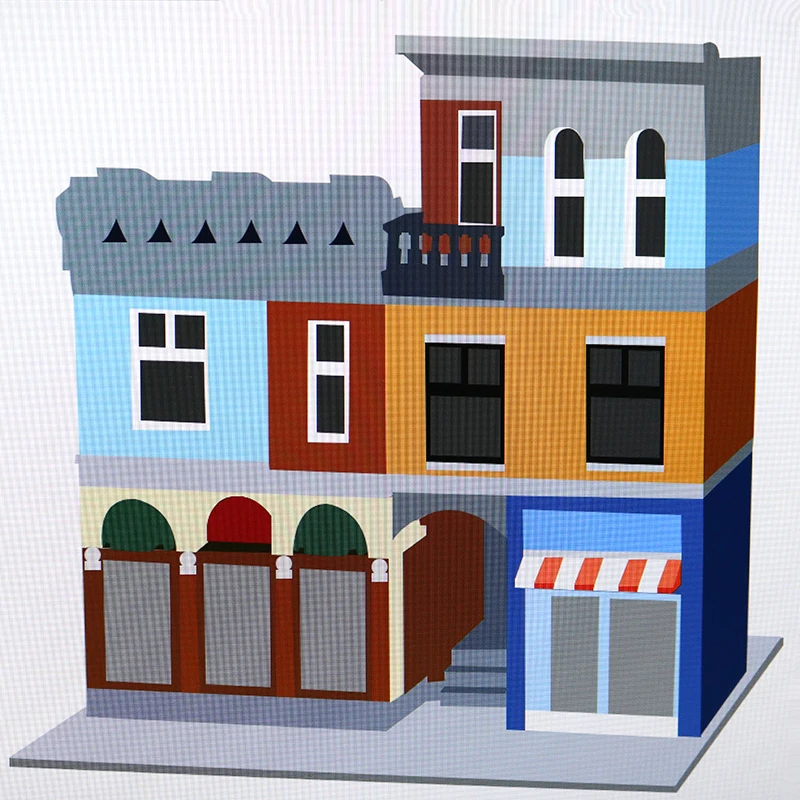 

New 15011 Creators Series The Detective Office Model Building Blocks Set Compatible 10246 House Architecture Toys