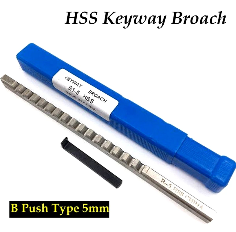 HSS Metric Keyway Broach 5mm C Push Type CNC Machine Tool Accessories t