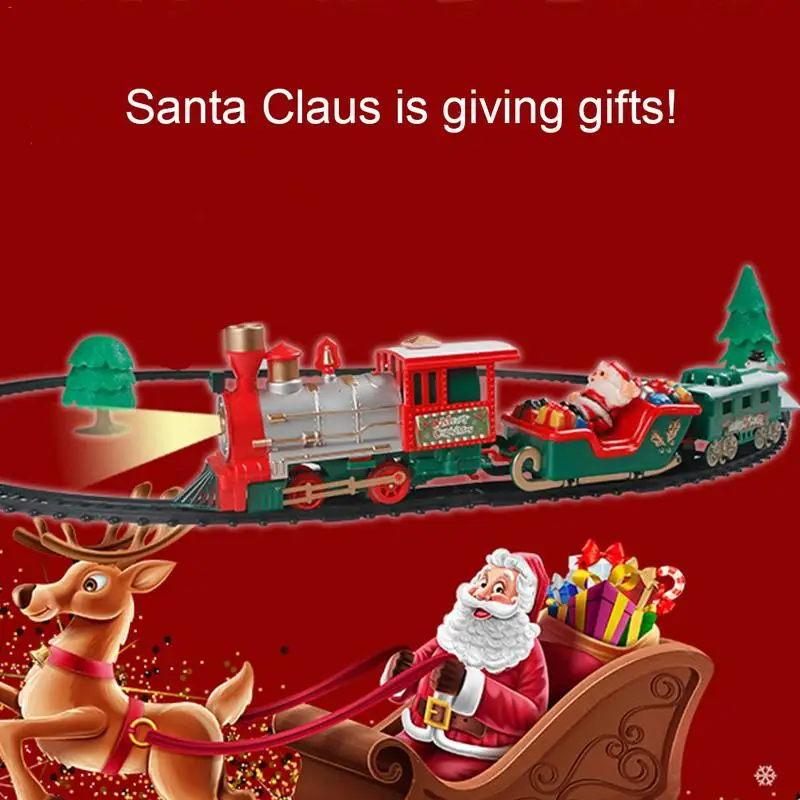 Детский маленький поезд, игрушечный Электрический светильник, музыкальный Рождественский поезд, лучший рождественский подарок/новогодний подарок для детей