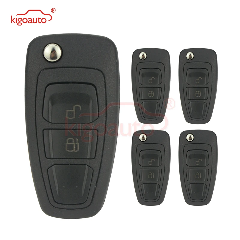 

Kigoauto 5pcs 5WK50165 2 button 434mhz FSK 4D63 chip for Ford Ranger 2011 2012 2013 2014 2015 car remote flip key