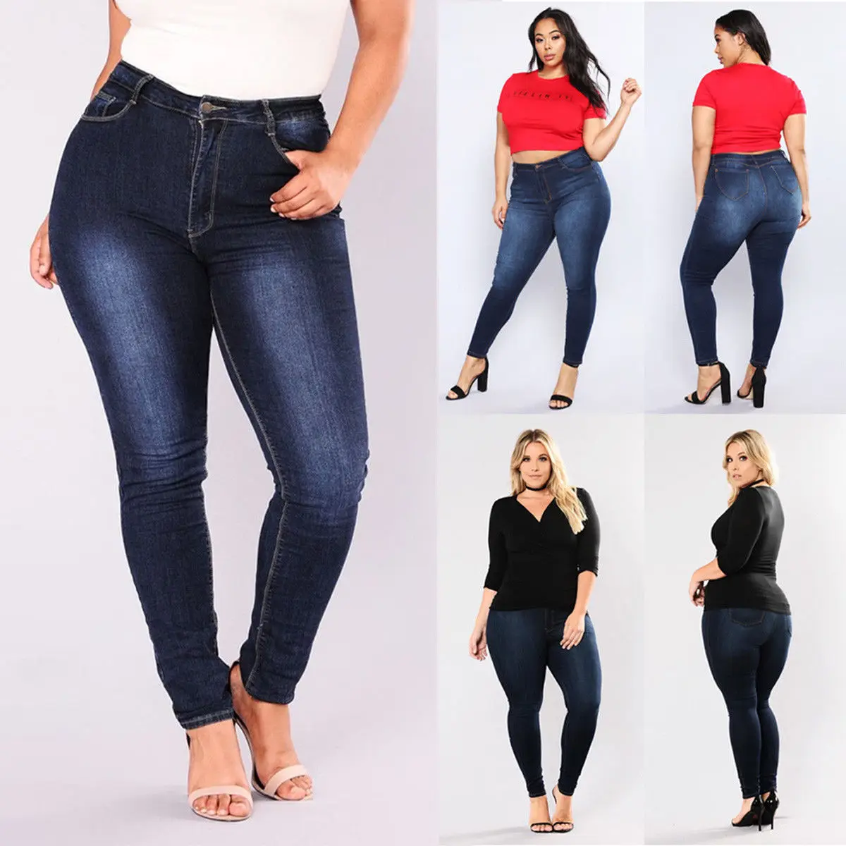 Хит, женские джинсы, Плюс Размер, 5XL, джинсы с высокой талией, градиентные джинсы, женские джинсы, женские джинсы, пуш-ап, джинсы для мам, эластичные штаны с цветочным принтом