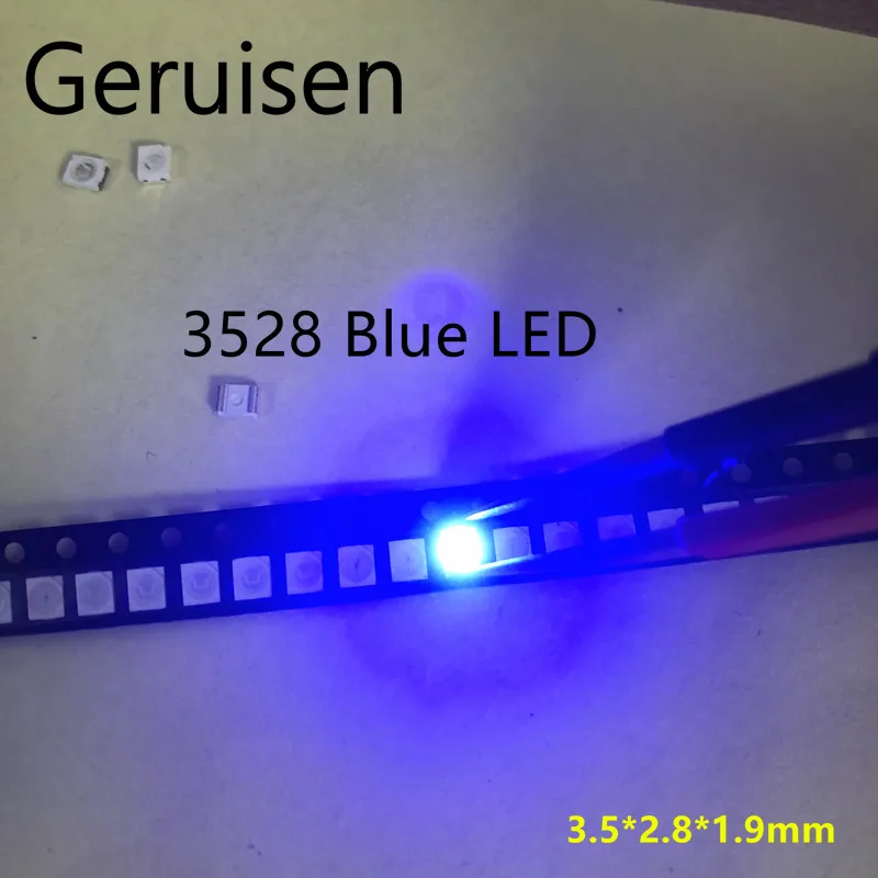 3000 шт./лот 1210 3528 SMD СВЕТОДИОДНЫЙ ультра яркий синий Световой диод 3 0 6 нм в чип