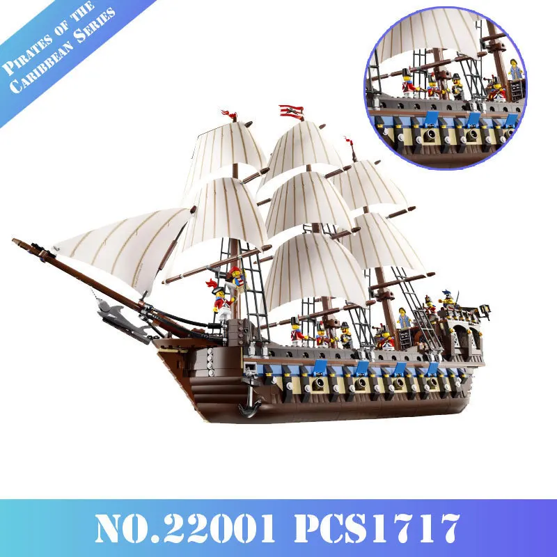 Mailackers 22001 Legoing Пираты Карибского моря корабль имперские военные корабли 10210 шт.