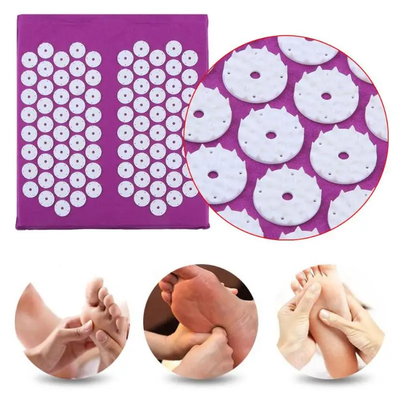 

Yoga Mat Massager Foot Massage Cushion Acupressure Mat Relieve Stress Pain Acupuncture Spike Pad Yoga Mat
