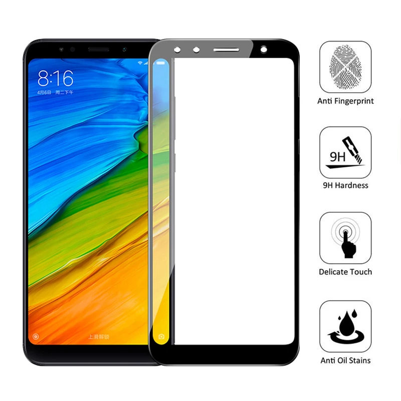

tempered glass for xiaomi redmi 5 plus 5a 9h full cover screen protector for xiomi redmi note 5 protective film on hongmi 5plus