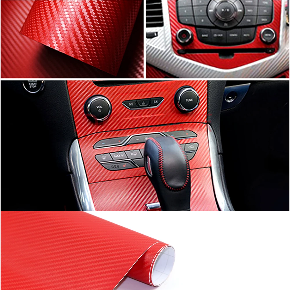 

Universal Waterproof Carbon Fiber Color Changing Wrap Car Decorative Sticker 3D DIY Vinyl Film External Interior Car Styling