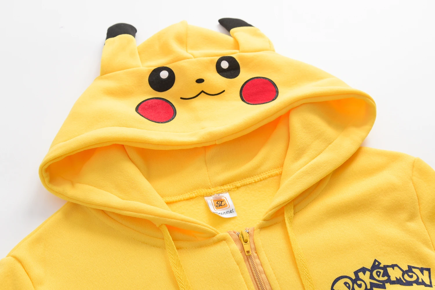  2016 Hoodies Pokemon Sudaderas Mujer New Pokemon Face Pikachu Totoro Printing Costume Tail Zip Hood