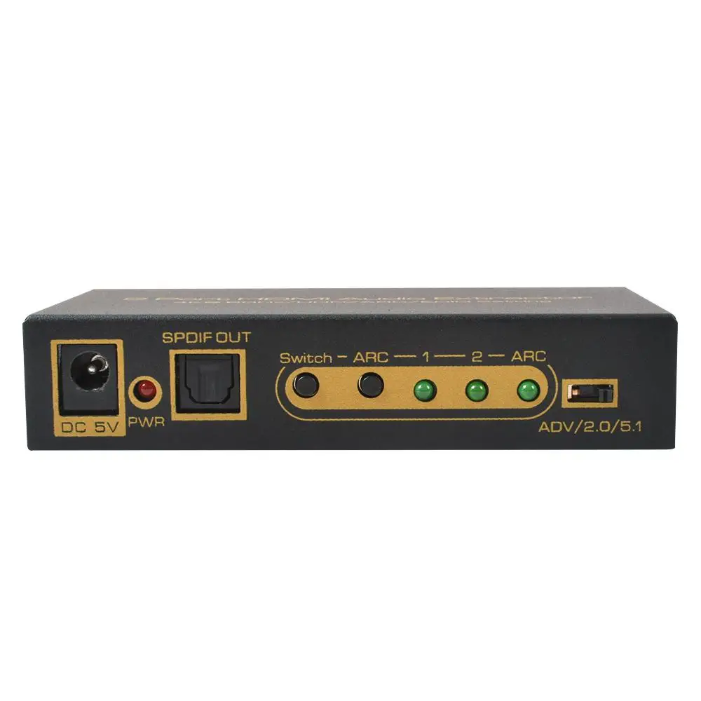 DSstyles HDMI 2 порта аудио экстрактор сплиттер поддерживает 4K @ 60