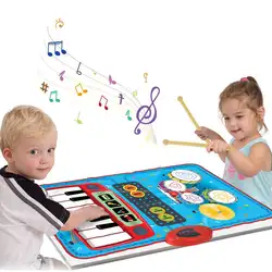 Детский танцевальный коврик Домашний Мультифункциональный джазовый барабан Электрический пианино игрушка-пазл для раннего развития