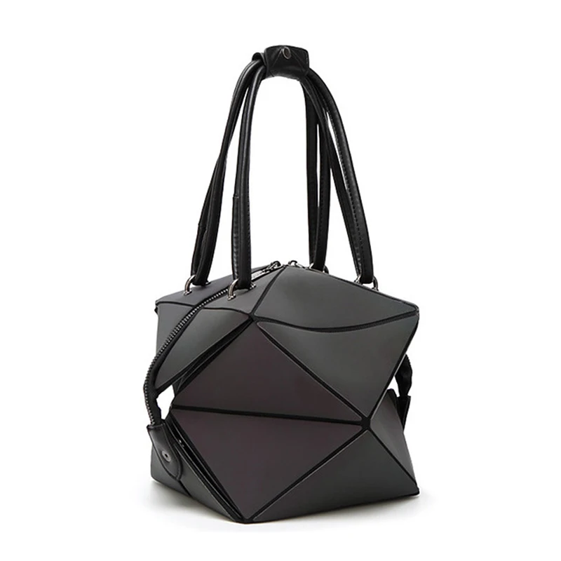 

Women's Luminous Bag Luxury Geometry Handbags Folding Messenger Bags Laser Female Shoulder Crossbody Deformation Bag Accessories