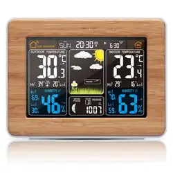 Влажность электронный ЕС календари будильник прямоугольный комплект температура погода батарея беспроводной ABS США светодио дный