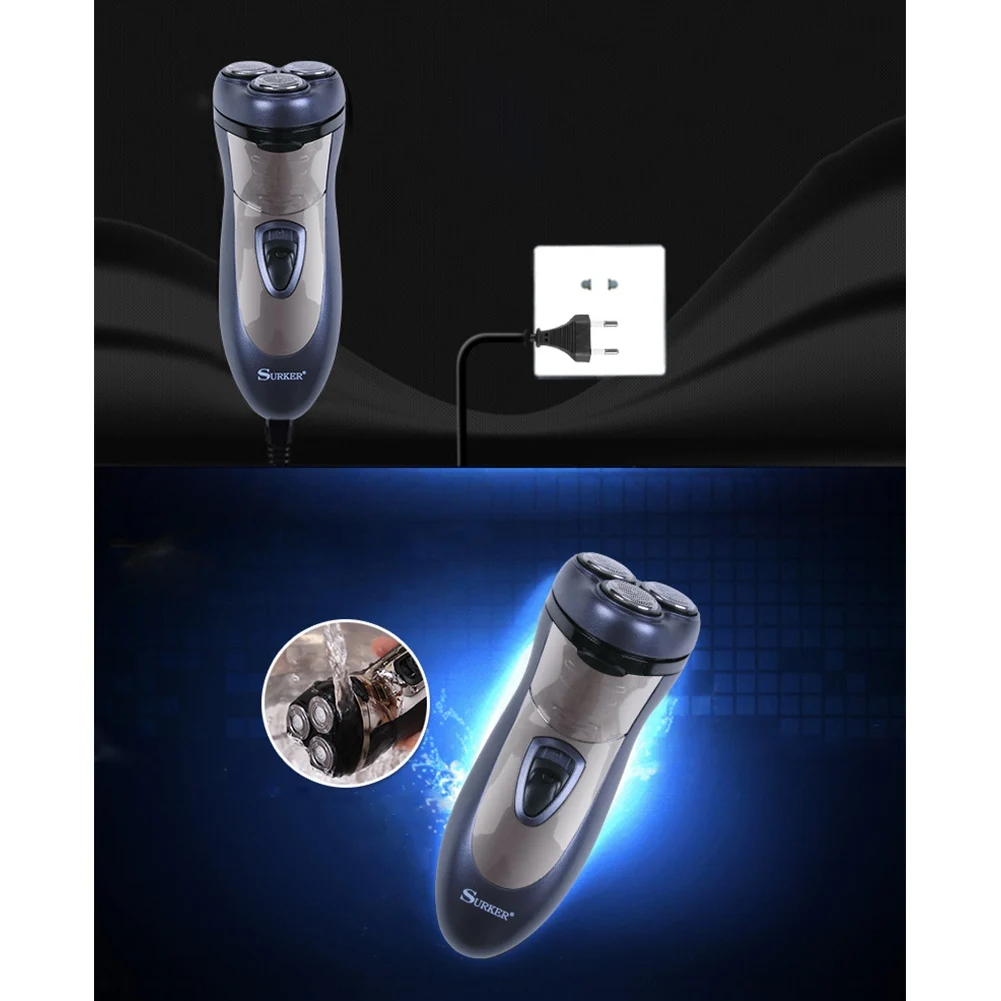 Surker Sk 316 мужские аккумуляторные Три головки с Плавающей головкой электрическая