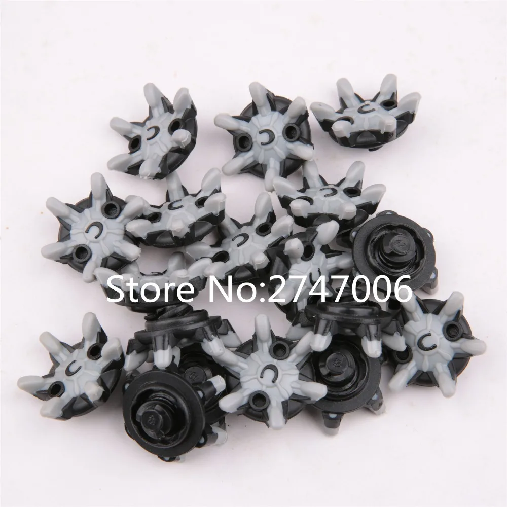 

12pcs/Pack Grey & Black Golf Shoes Spikes TRI-LOK Replacement Golf Accessories Free Shipping