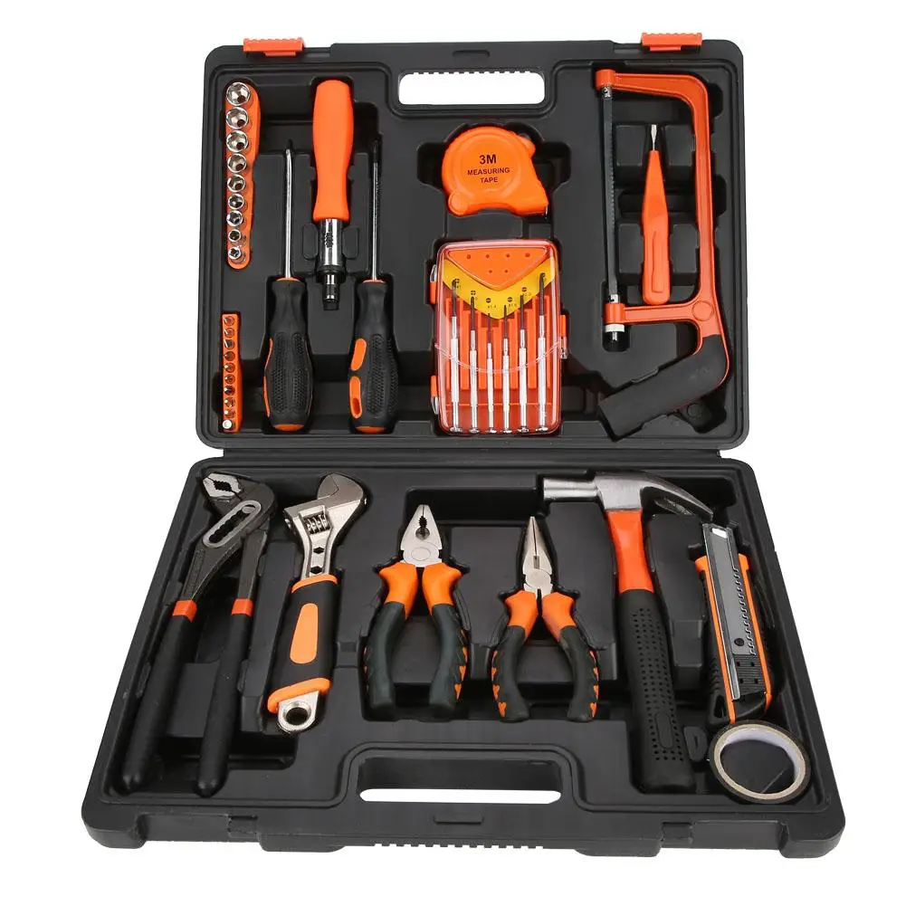 

39pcs Socket Wrench Tool Kit Screwdriver Knife Toolbox Professional Repairing Hand Tools Set