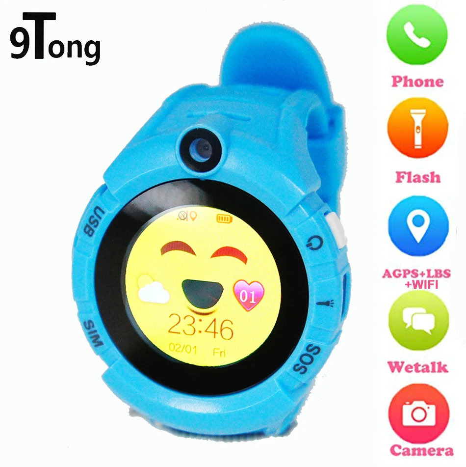 

9Tong Smart watch for children gps wifi location kids smart watch with camera flashlight child gps watch phone new year gifts