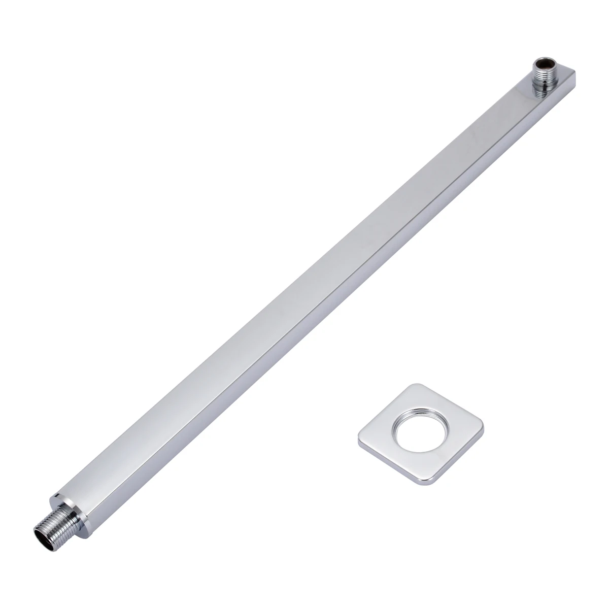 

60cm 24 inch Chrome Square Ceiling Shower Extension Arm Wall Mounted For Showering Head Rain Shower Arm Bathroom Hardware